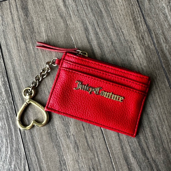 Juicy Couture Red Card Holder with Heart Keychain - Picture 5 of 10